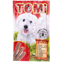 939867 TOMi STICKS DOG BEEF м’ясні палички з яловичиною, ласощі для собак, пач-3ед х10г
